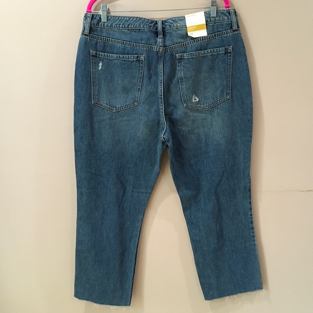 Old Navy Jeans Womens 14 Droit Straight High Rise Blue Denim Vintage High Rise - Picture 2 of 7